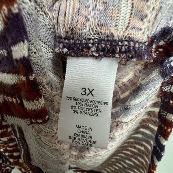 LOGO by Lori Goldstein Jacquard Duster Cardigan Purple Slate A611258 Longline - Picture 11 of 15